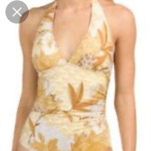 Gottex Tummy Control Golden Era Halter One-Piece, Sz 10 NWT